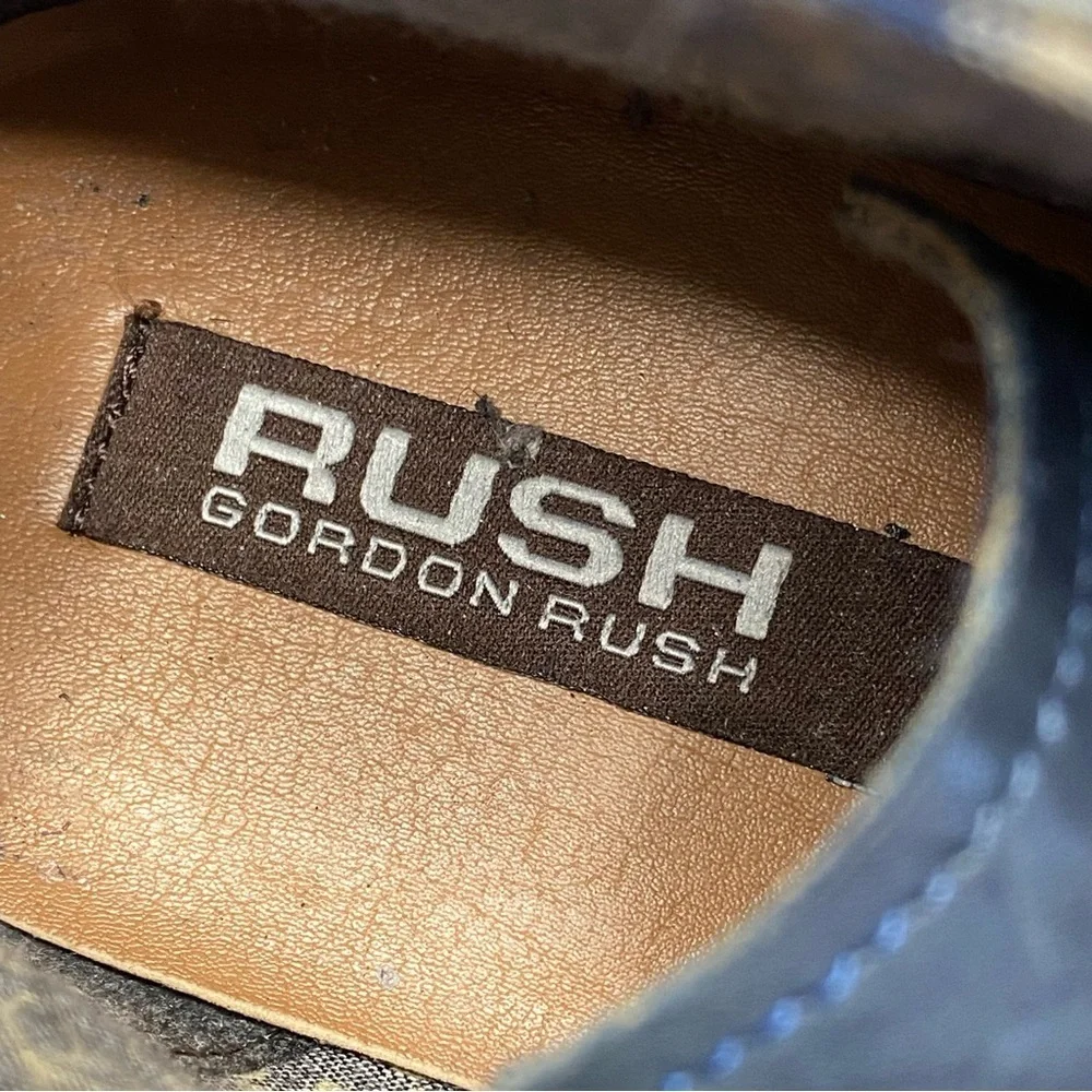 Rush Gordon Rush NOAH Navy Leather Oxford Wingtip Boot Chukka 8